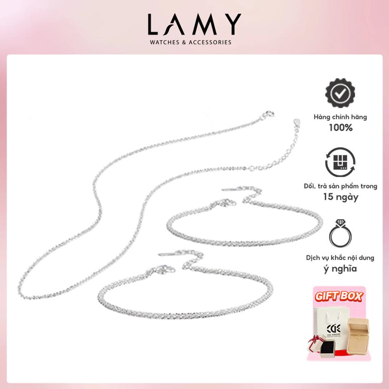  Bộ trang sức bạc CDE Dây chuyền lắc tay và lắc chân Twinkle 