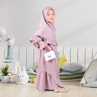 Gambar Syalu Setelan Gamis Anak Perempuan Terbaru Usia 1-3 Tahun JASMIN Muslim Baju - THISTLE PURPLE, M dari syalu Kota Sukabumi 3 Tokopedia