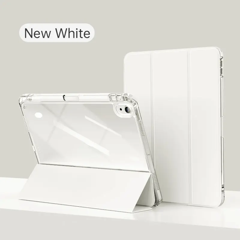 Vỏ Acrylic Trong Suốt, Dành Cho iPad Pro 11 / 13, M4 / 2024, Air 6, 11, Air5 / 4, 10.9, Pro 12.9, Mini 6, 5 / 6th, 9.7, 10.2 ", Tương Thích Với iPad Thế Hệ Thứ 7 / 8 / 9 / 10, Có Ngăn Đựng Bút, Csae Phụ Kiện 4