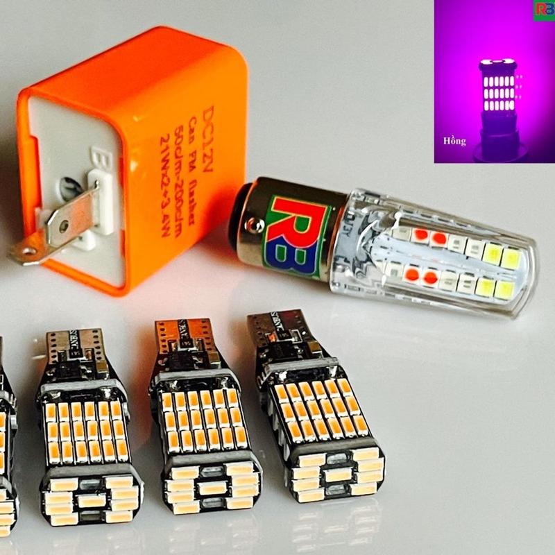 Giá Sốc Mua Ngay【4 BÓNG LED xᶖnhAN T15+ 1 CỤC CHỚP+1 HẬU AUDI PLUS gắn Satria Raide EX 135 Winer v1 Wave @ Blade Dream Sirius Jupiter Super cup A@ Vision Sh mode SH nhập... HIỆU ỨNG TIẾT KIỆM ĐIỆN Đèn Pha Phụ Tùng