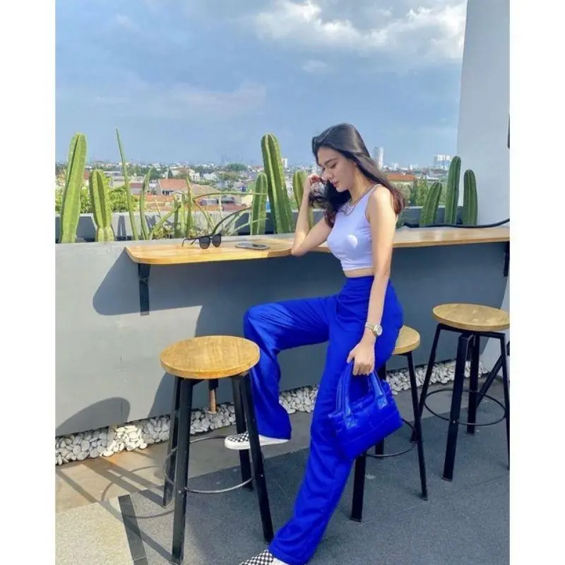 celana Kulot wanita korea style Kancing 6