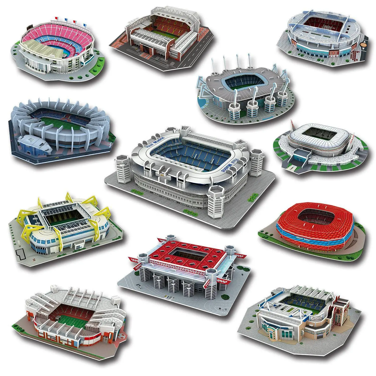 Model Padang Bola Sepak, Teka-teki Tiga Dimensi 3D, Mainan Pemasangan Stadium Bangunan, Hadiah Periferal Piala Dunia, Peminat Barcelona