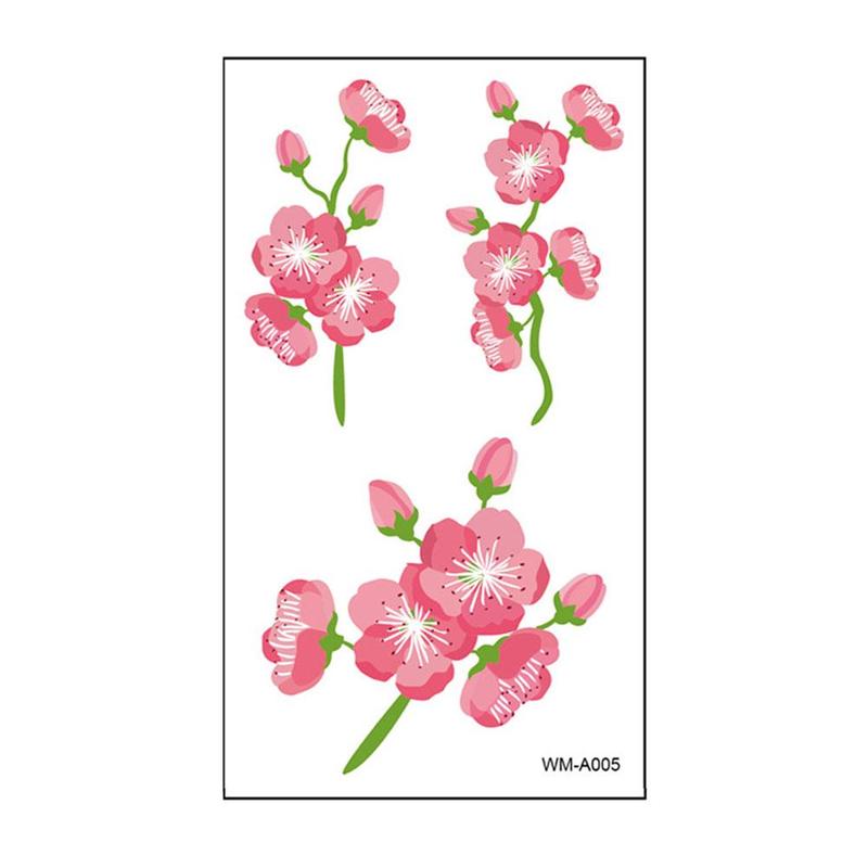 Product Introduction of Waterproof Temporary Tattoo Sticker Sexy Beautiful Sakura Flower Collarbone Arm Hand Body Art Flash Tattoo For Girls Women 0