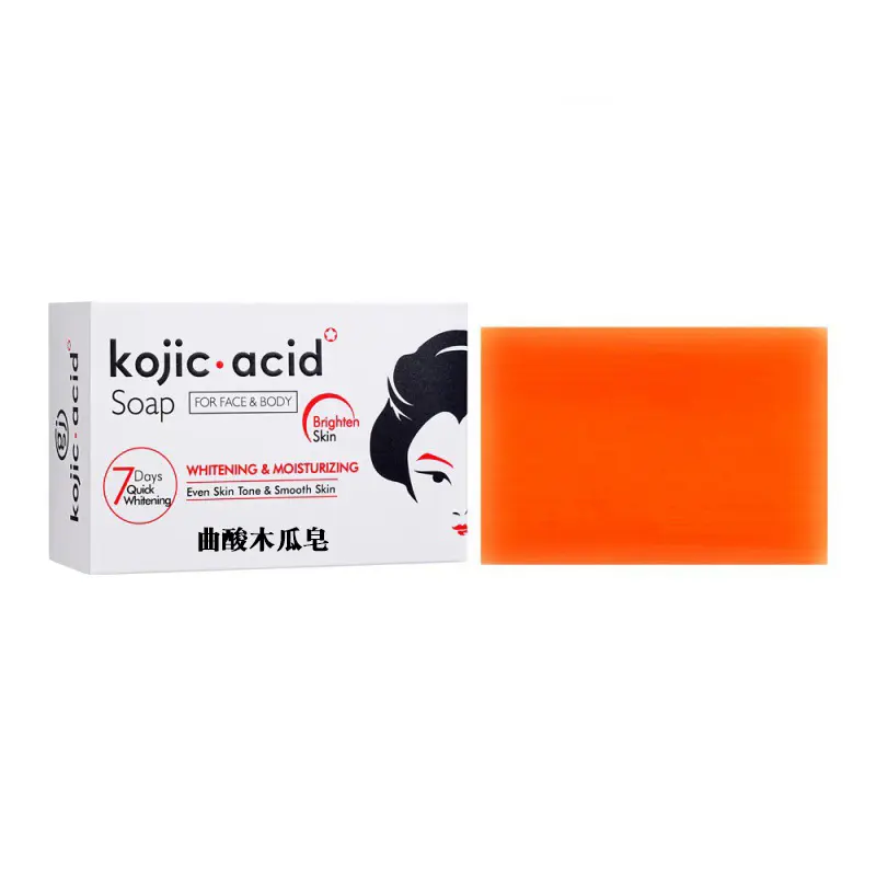 Xà Phòng Axit Kojic, 65g, Xà Phòng Làm Trắng Chính Hãng Loại Bỏ Xà Phòng Rửa Mặt Màu Đen, Thủ Công, Axit Tẩy Trắng, Glycerin, Làm Sạch Sâu, Thích Hợp Cho Da 5