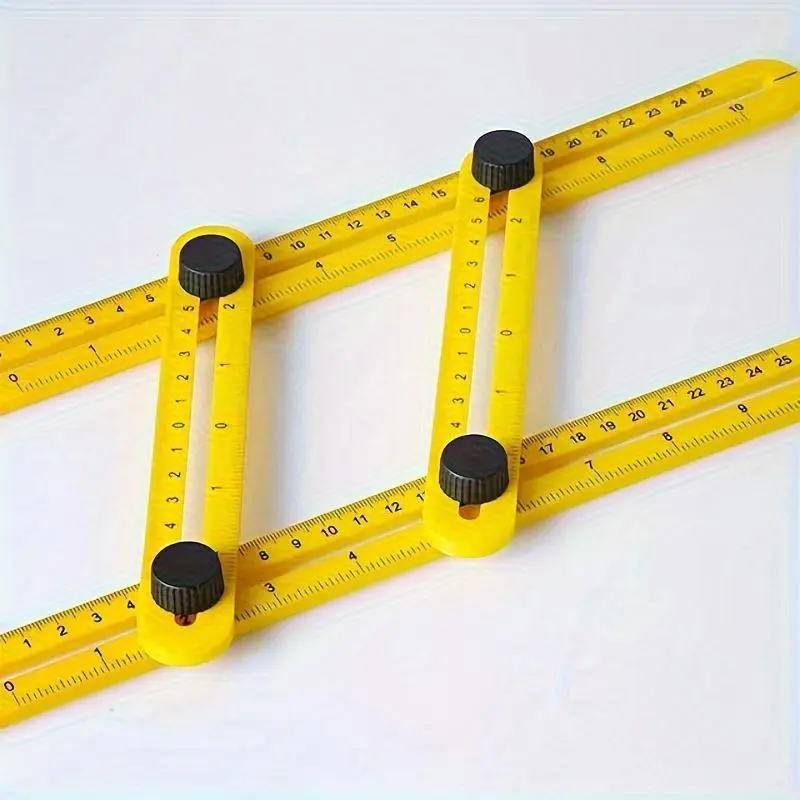 Multipurpose Folding Ruler, Durable Multi-angle Square Ruler, Collapsible Plastic Ruler, Multifunctional Measuring Tool 6