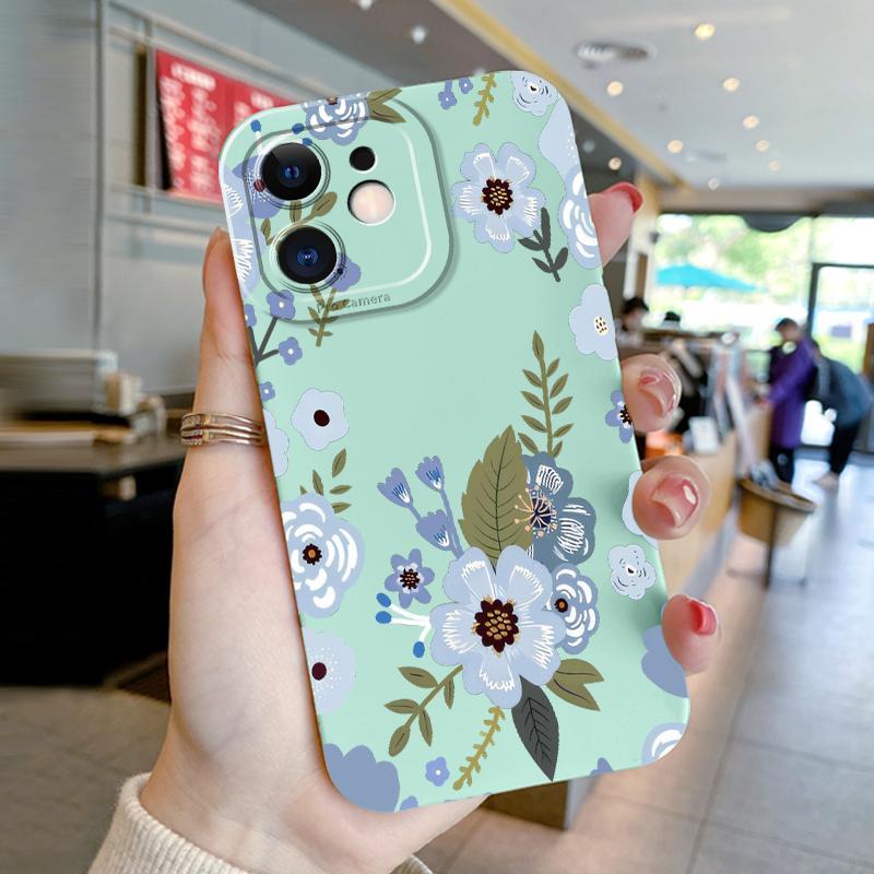 Pro Camera Case for Oppo A7N A16 A16S A5 2018 Ax5 A15 A15S A31 2020 A16k A16E A53 2020 A54 A55 4G A59 A71 2018 2018 A74 4G A76 A9 2020 Soft ShockProof Indah Floral Silial Hp Hp 2