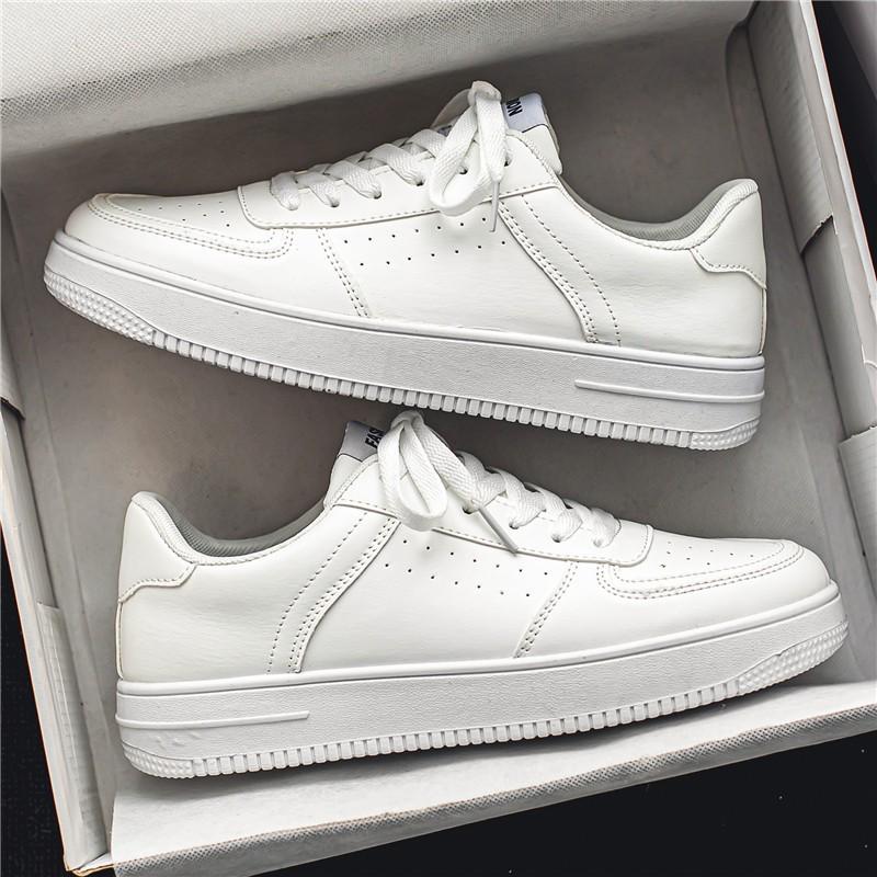 Giày thể thao sneaker nam Tuệ Anh , đế bằng bản da mềm nhẹ thoáng K01