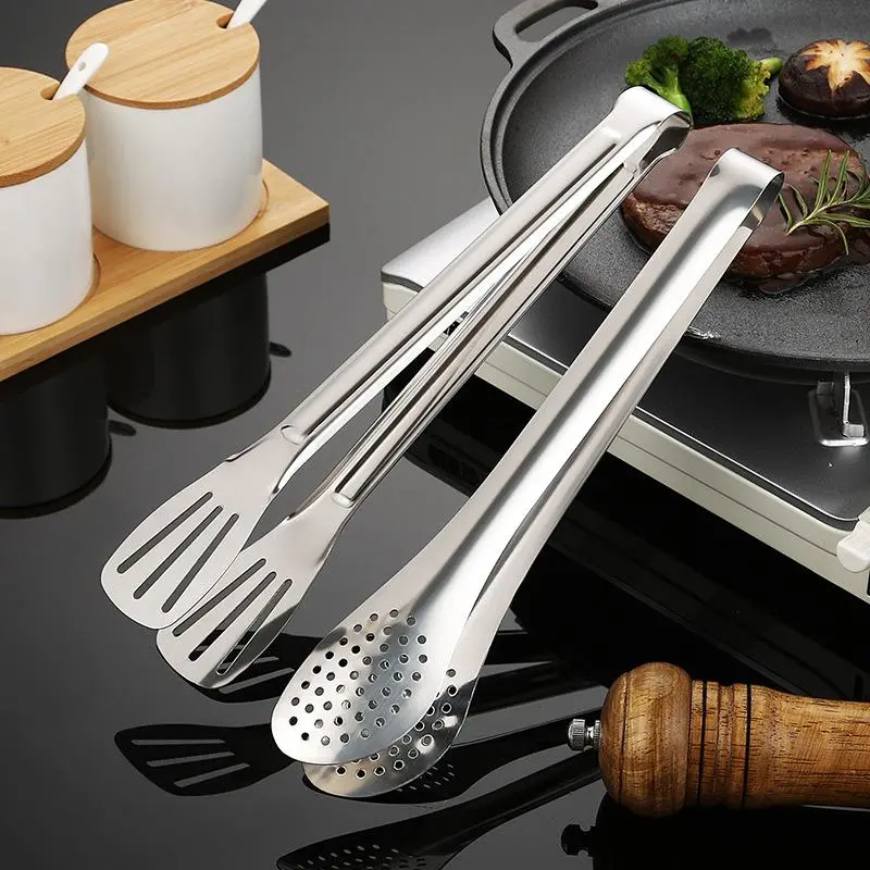Stainless Steel Barbecue Tongs Set, 4 Counts/set Multifunctional Barbecue Tongs, Kitchen Tongs, Barbecue Utensils for Outdoor Cooking & Camping Adventure