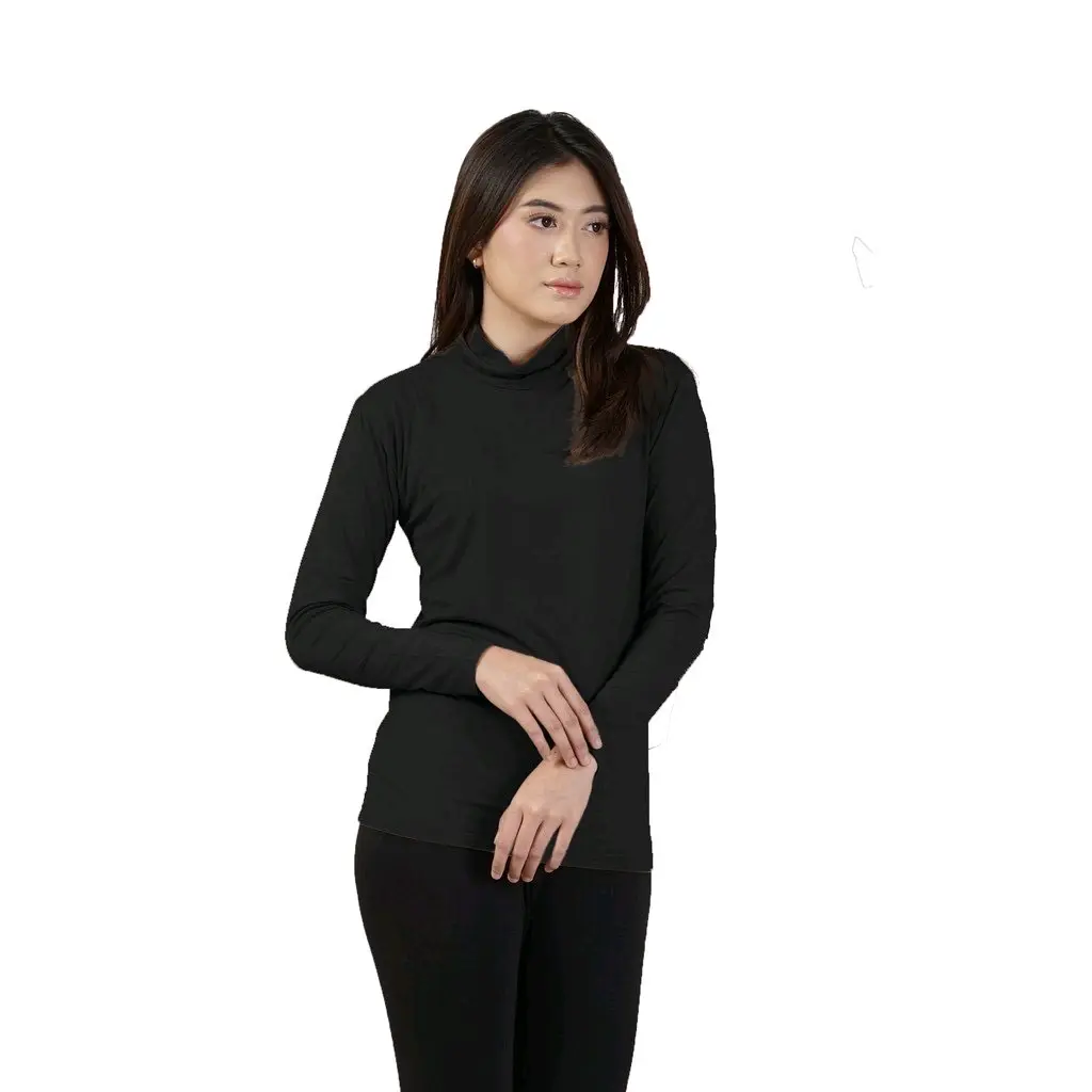 Manset Dewasa lengan panjang Wanita BB 45-55 KG ALL SIZE//Dalaman// Nyaman //Melar Baju  spandek Polos Balon Fit Kebaya Hitam