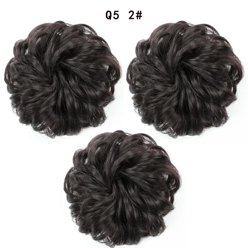 [Hot Sale] Curly Hair Bun Chemical Fiber Wig Hair Bag Female European and American Fluffy Natural Bun Updo Hair Bag Hair Ring Bud 7