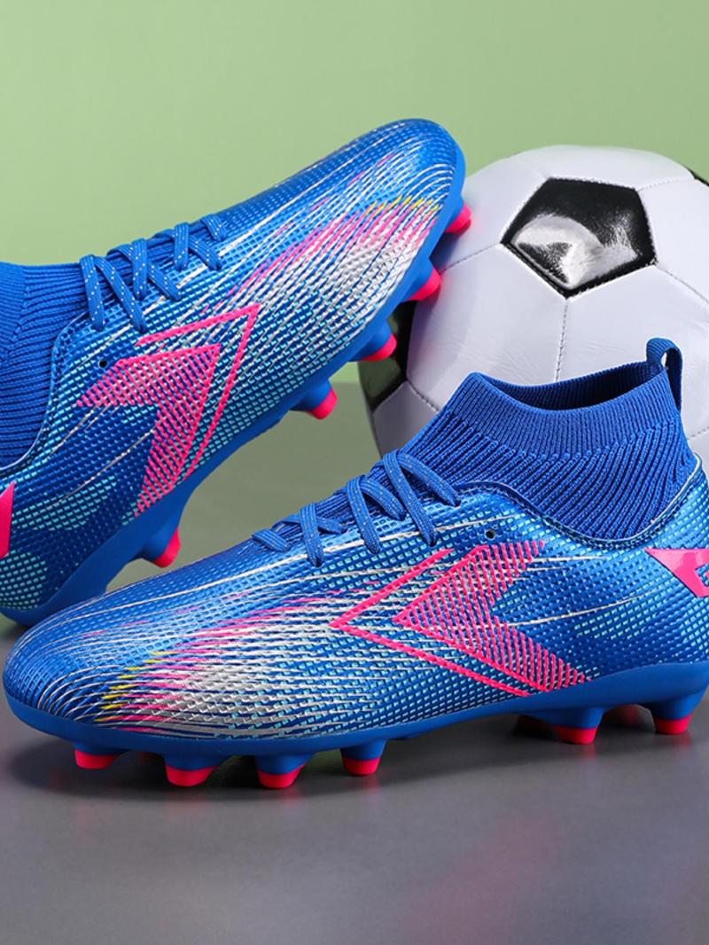Product Introduction of Men's All Over Print High Top Lace Up Football Boots, Sporty Breathable Non-slip Football Shoes, Professional Soccer Shoes for Competition Training 4