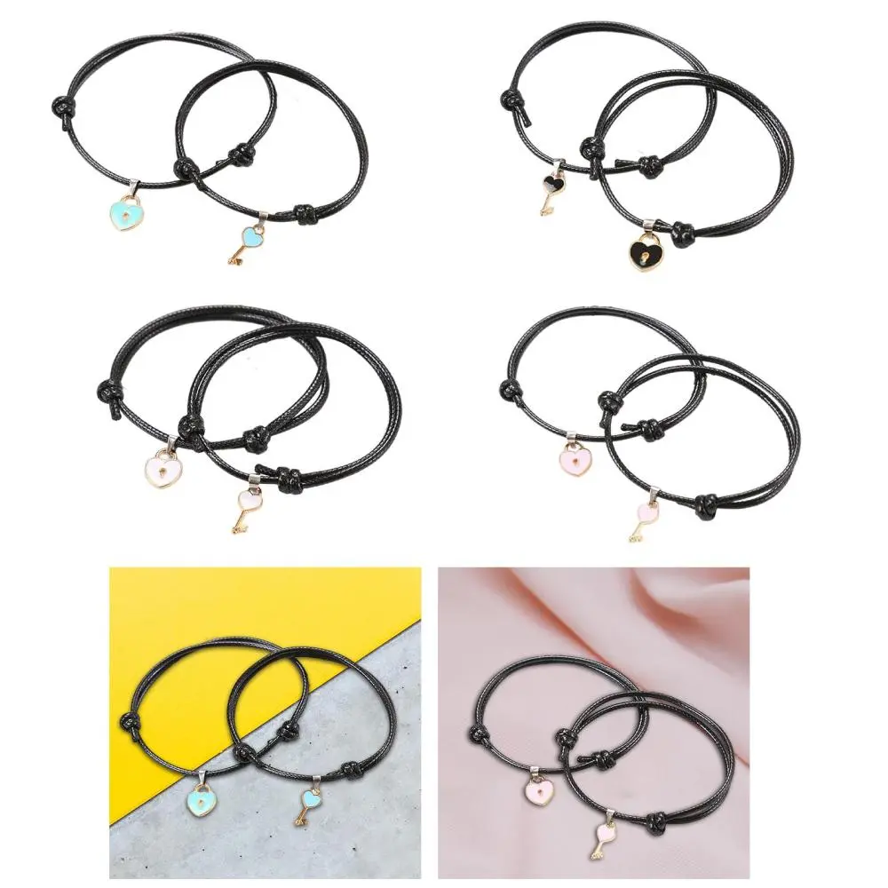 Heart Decor Matching Bracelets Set for husband and wife Accessories Durable