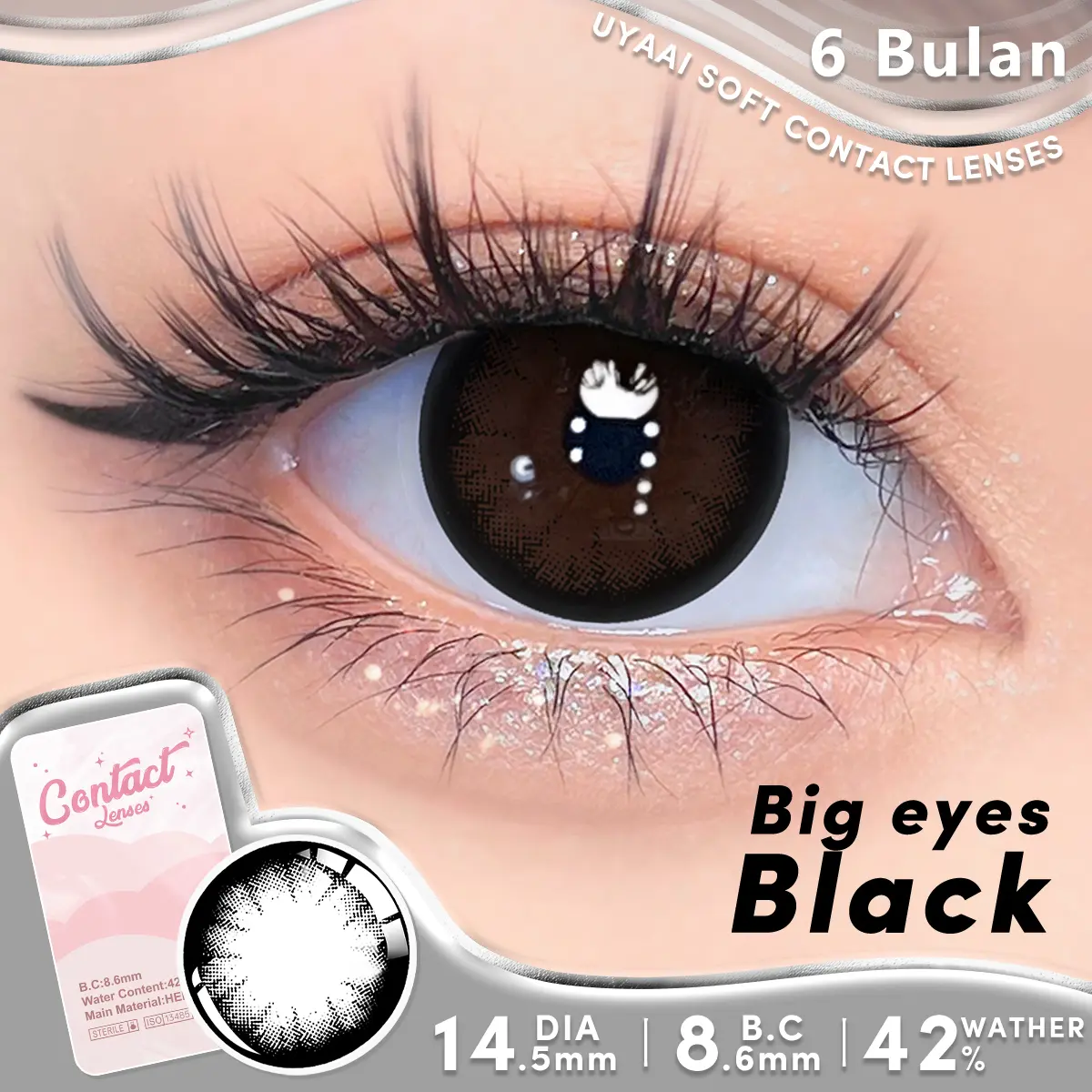 Big Eyes Black 14.5mm