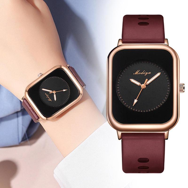 Product Introduction of 1pcs Fashion Casual Quartz Watch Minimalist Square Wristwatch Silicone S Watch For Women L4V7 23