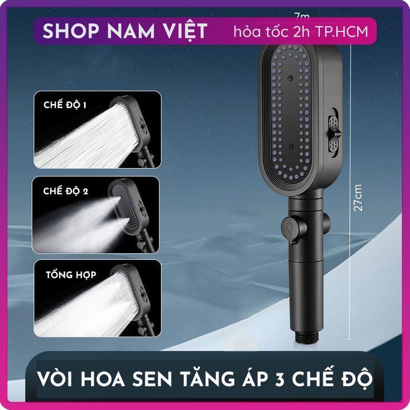 Đầu Vòi Sen Tăng Áp Cao Cấp Có Lọc, 3 Chế Độ Nước 0