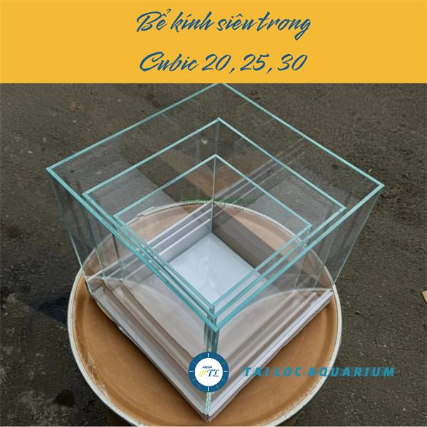  Bể kính siêu trong Cubic 30  30x30x30 cm  : siêu trong siêu nét bể cá cảnh bể thủy sinh bể cá 20×20x20cm 