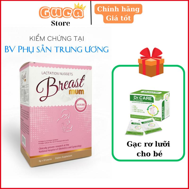 BreastMUM cốm lợi sữa cho mẹ sau sinh hỗ trợ tăng tiết sữa giảm viêm tắc tăng chất lượng sữa mẹ hộp 20 gói Siro Ăn Ngon