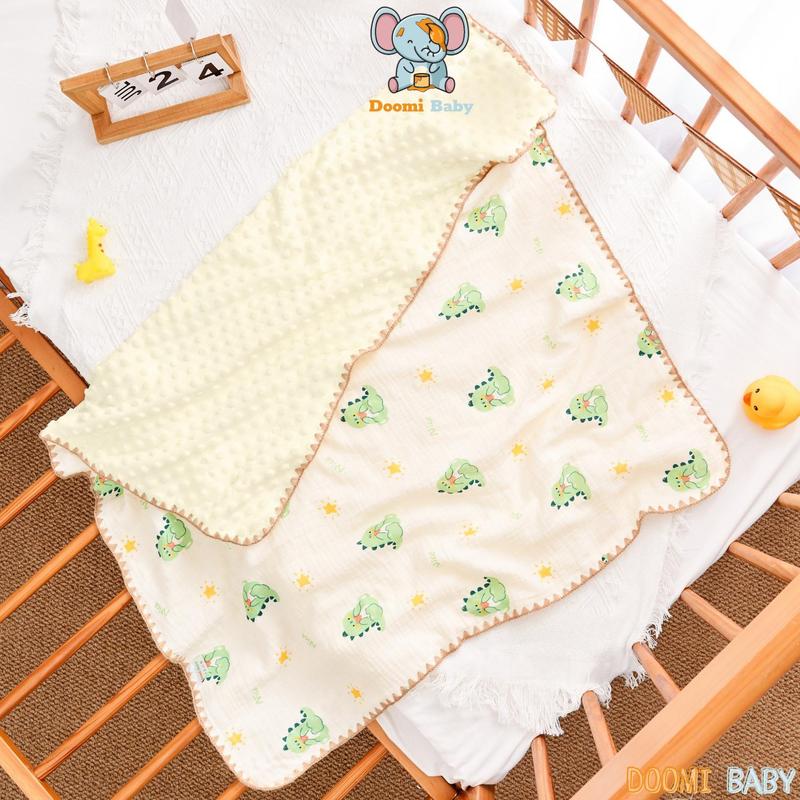 [Sản Phẩm Bán Chạy] Chăn Điều Hòa Cho Bé, Chăn Xô Muslin Hạt Đậu Kích Thước 80*100cm Mềm Mịn Thoáng Mát Doomi Baby - HT626 4