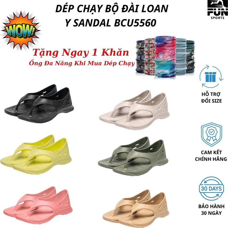 (Tặng Khăn Ống) Dép Chạy Bộ Ysandal Chính Hãnġ B&M Đài Loan Mã BCU5560 Quai Hậu 2024 Siêu Nhẹ Nam Nữ EVA Fun Sports