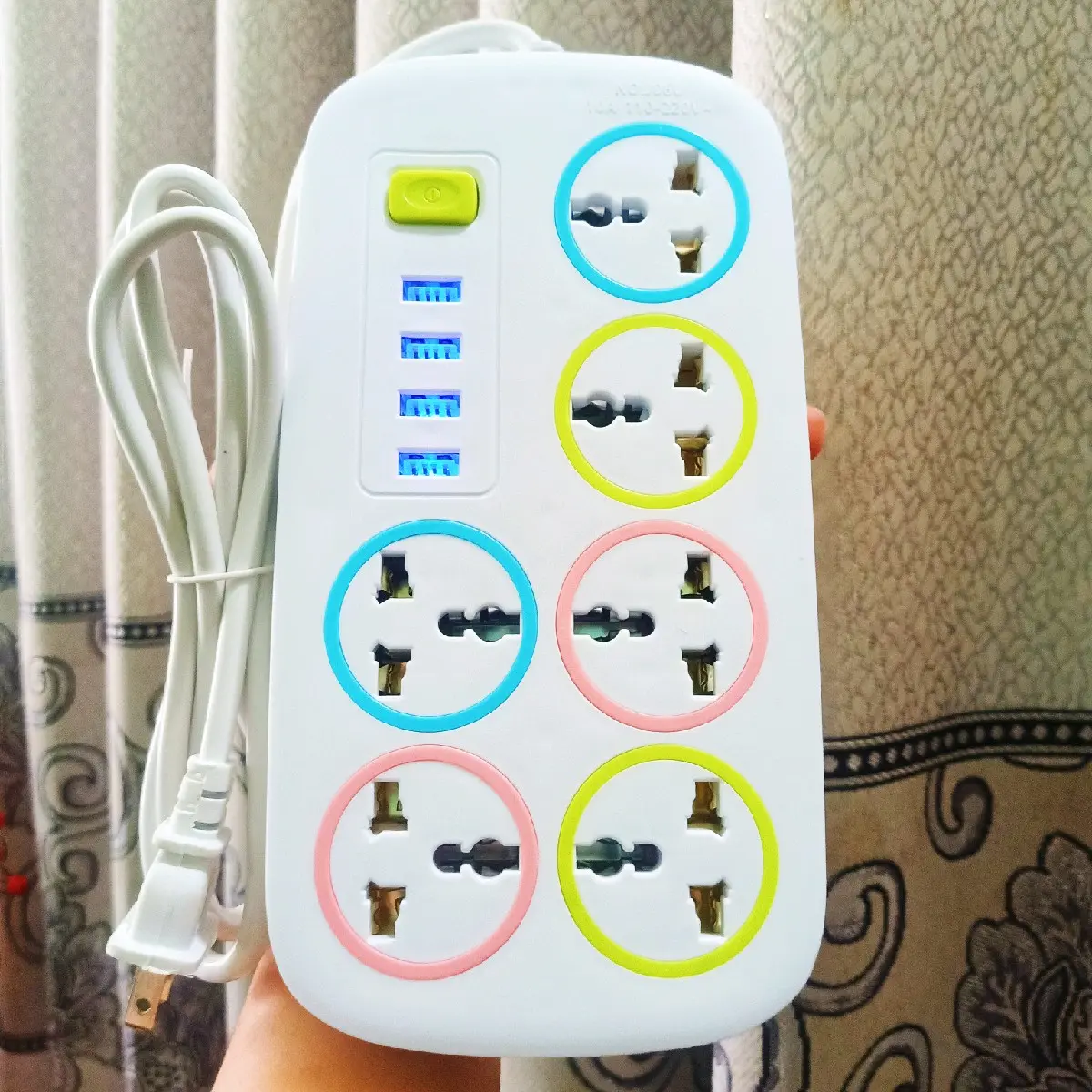 Ổ ĐIỆN TRẮNG ĐA NĂNG, dây dài 1m- 1m2, phù hợp sử dụng gia đình