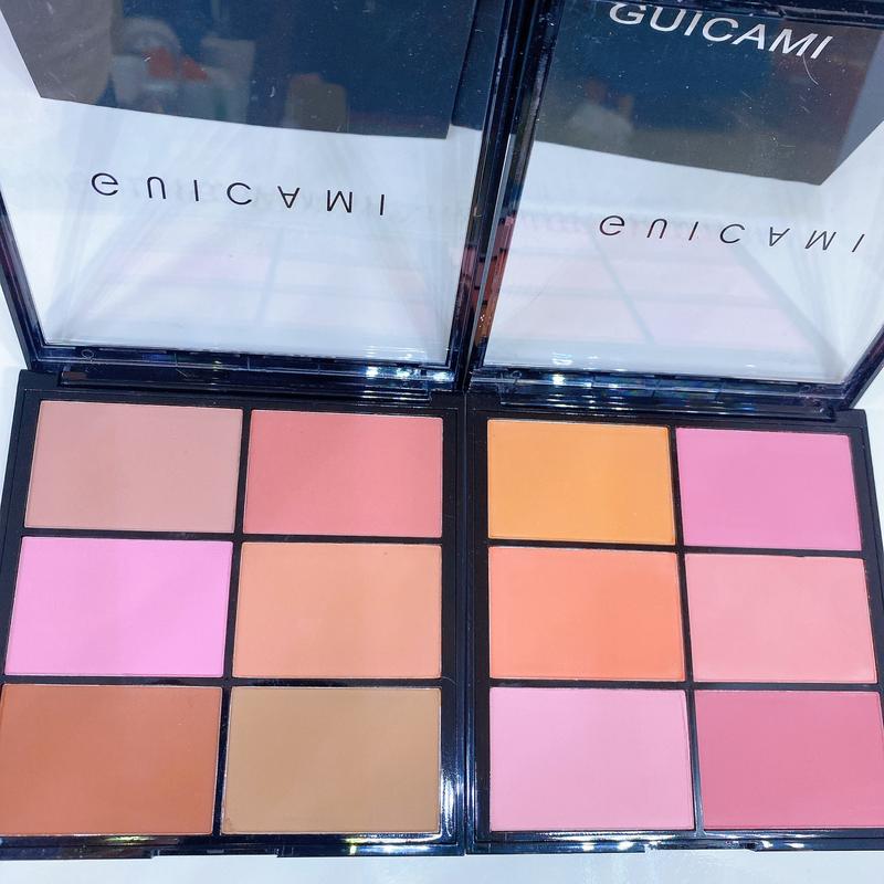 Bảng phấn má hồng Guicami, phấn má hồng 6 ô tông hồng cam đào