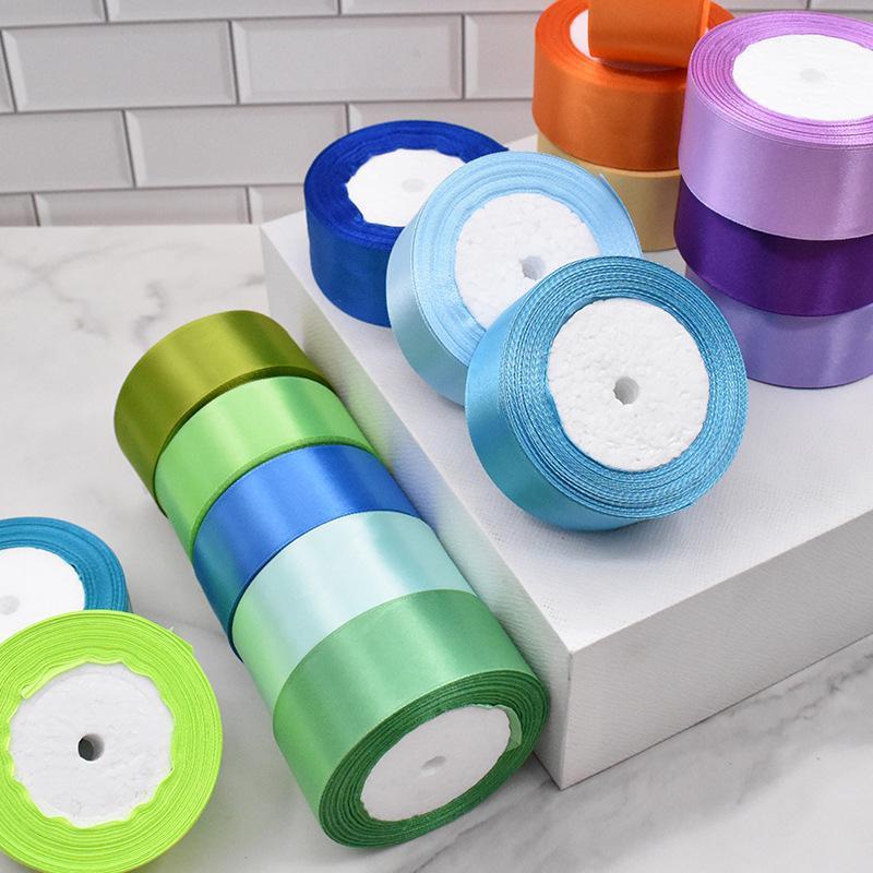 Satin Ribbon, 1 Roll Gift Wrapping Ribbon, Suitable for DIY Handmade Gift Packaging Ribbon, Flower Bouquet Party Home Decoration Supplies 2