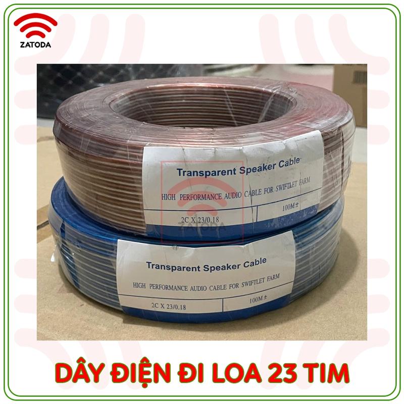 Dây loa chuyên dùng đi loa cho nhà nuôi yến 17 TIM lõi đồng mạ niken bọc nhựa trong PVC cuộn 100m 0