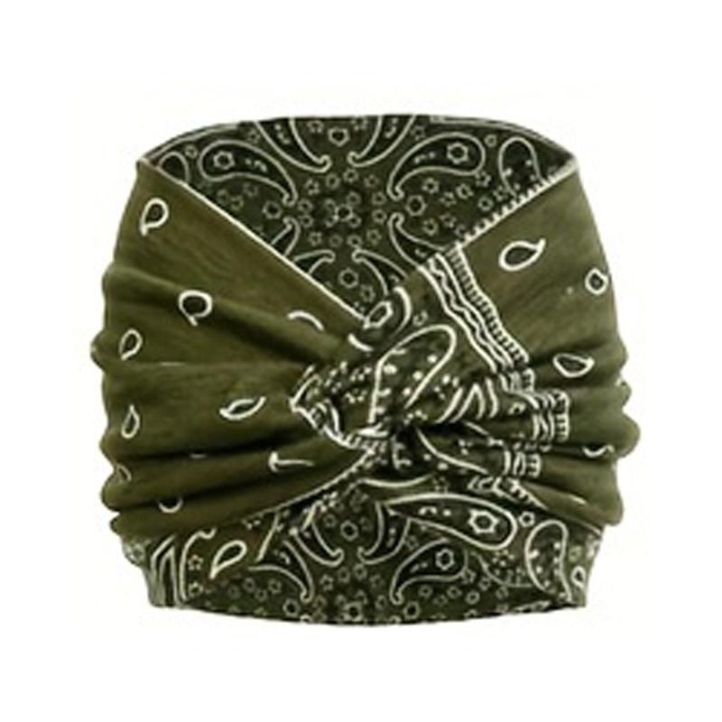 Product Introduction of Boho Women Floral Print Outdoor Headband Sports Elastic Wide Criss Cross  Running Adjustable Headbands Yoga Sweat Absorption Head Band Bandeau Sport Hair Band Hair Accessories 6