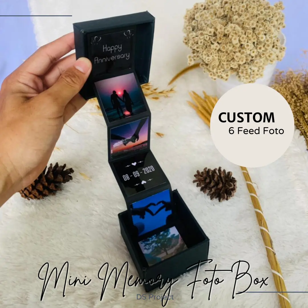 Box Mini Memory ANNIVERSARY 6 foto kado untuk pacar cewe cowo romantis