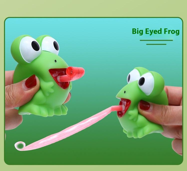 Product Introduction of Tongue sticking frog pinching fun decompression dinosaur creative funny bb sound rebound vent new unique decompression toy 10