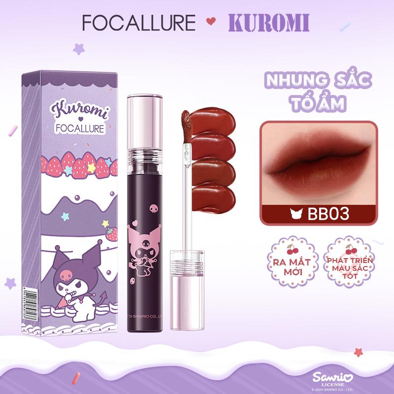 9k&MAITRUMREVIEW Focallure X Sanrio #CakeInJoy Son kem velvet hỗ trợ dưỡng ẩm có sắc tố cao mềm mượt dễ tán