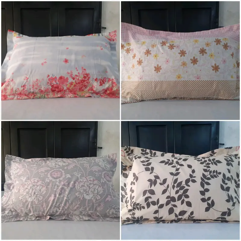 Sarung bantal bingkai satuan motif random bisa note/cacatan uk 50x70cm bahan cotton cvc dingin.lembut.halus 0