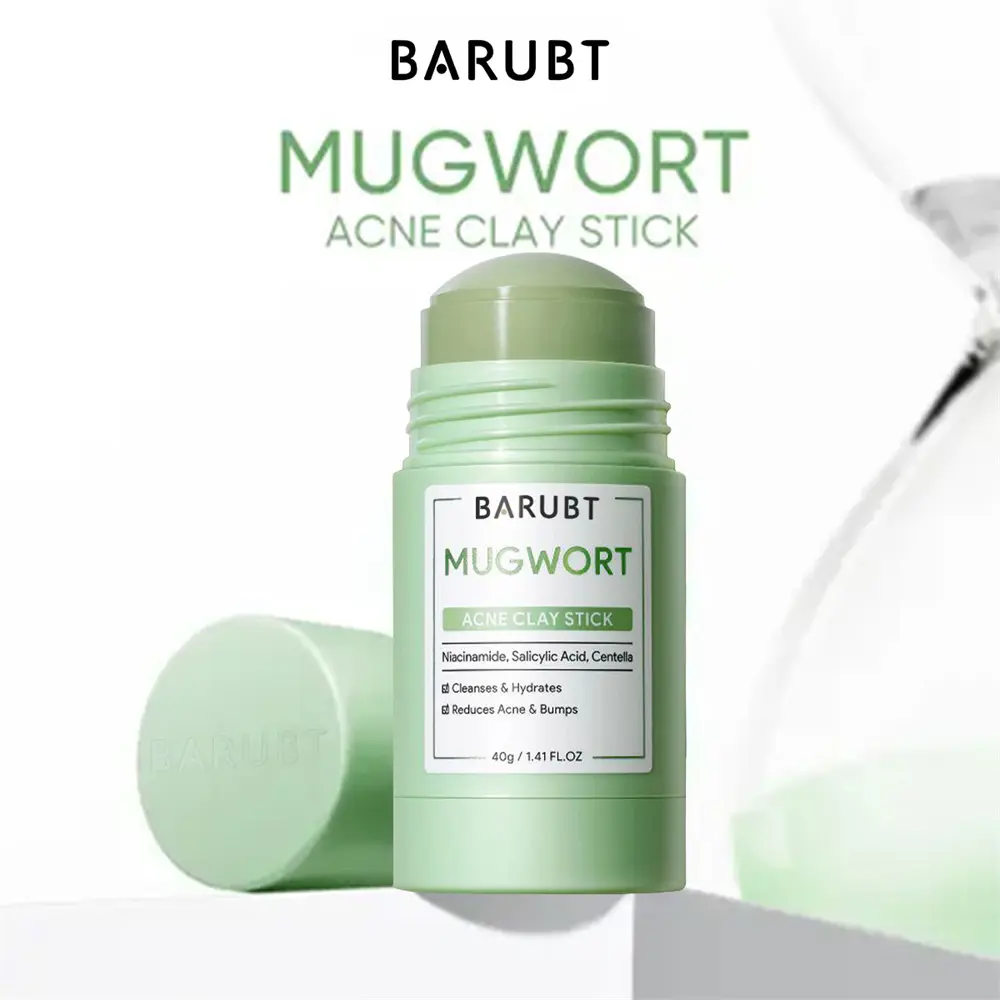BARUBT Thanh lăn mặt nạ đất sét ngải cứu cải thiện vấn đề mụn 40g