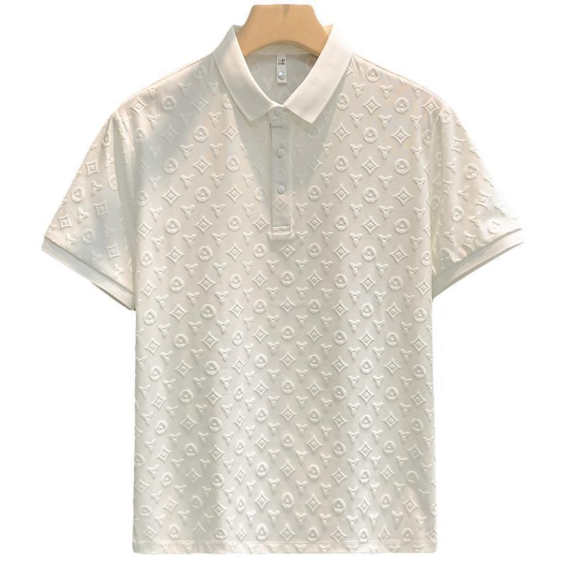 Áo Polo Thường Ngày Jacquard ngắn Tay Thời Trang Sang Trọng Giá Cả Phải Chăng Dành Cho Nam Giới, Hàng Mới Về, Thoải Mái Và Thoáng Khí, Thích Hợp Cho Giới Trẻ, Ve Áo, Áo Thun Tay Lửng Áo, Mùa Hè 2025 6