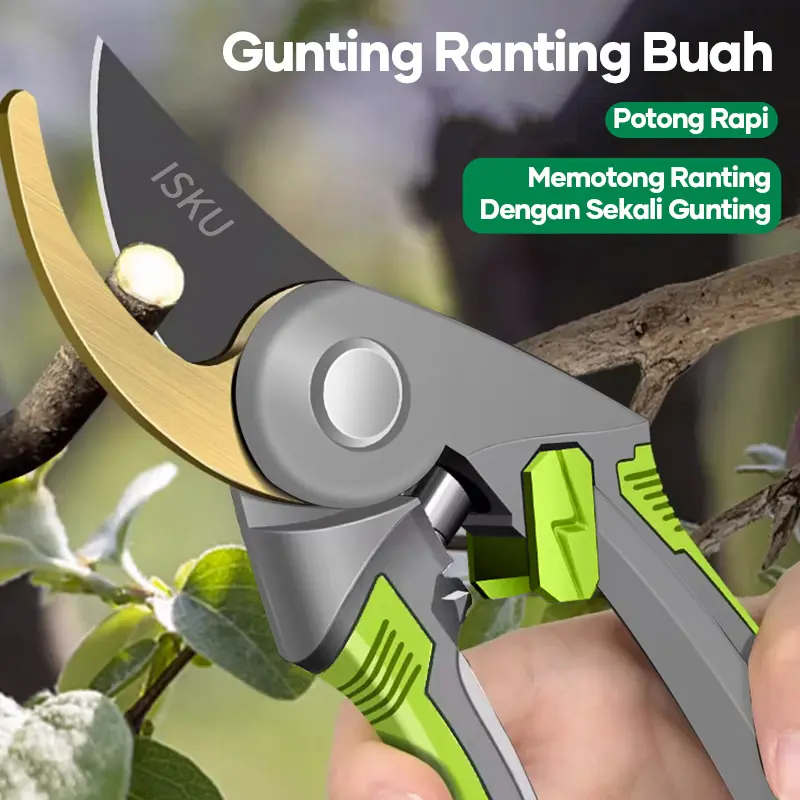 ISKU Gunting Dahan 8 Inch Dan Ranting Bunga Tanaman Gunting Kebun/Pruning Shears Alat Potong Dahan Gunting Tanaman 1