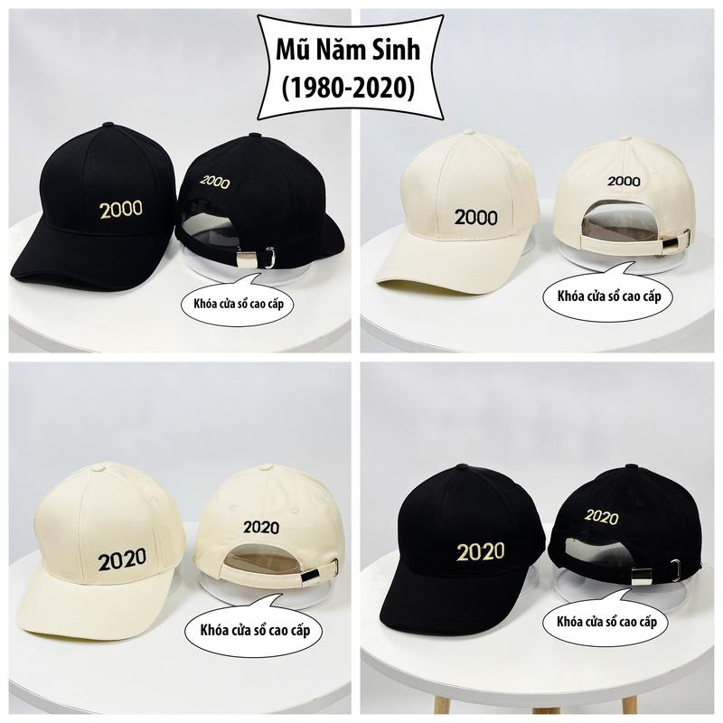 Mũ Lưỡi Trai Thêu Năm sinh từ 1980 đến 2020 Hot Trend