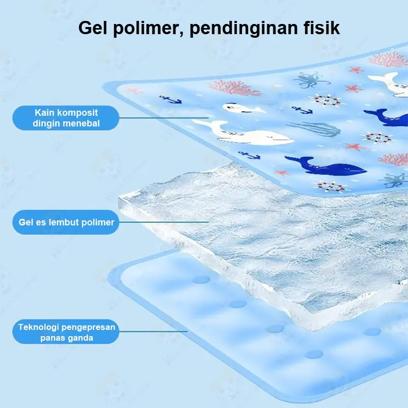 Kasur Pendingin untuk Hewan Peliharaan Pendinginan Hewan Peliharaan Waterproof Bantal Cooling Gel 3