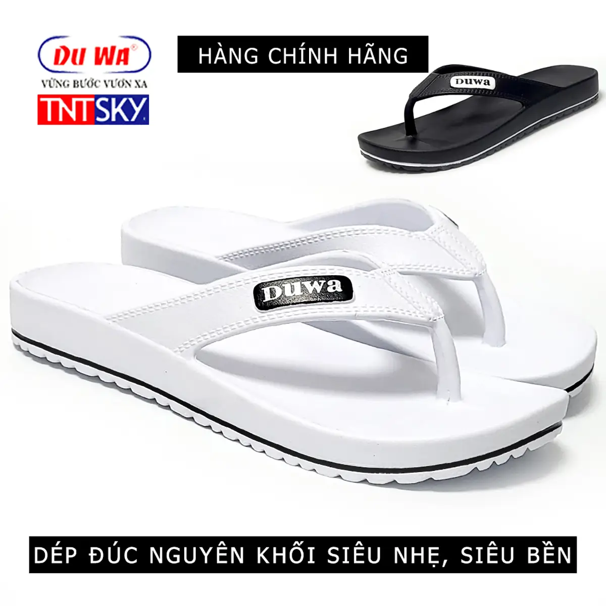 Dép Nam, Nữ Xỏ Ngón Đúc Liền Khối Siêu Nhẹ DUWA - Hàng Chính Hãng - TT288 Đế Bằng