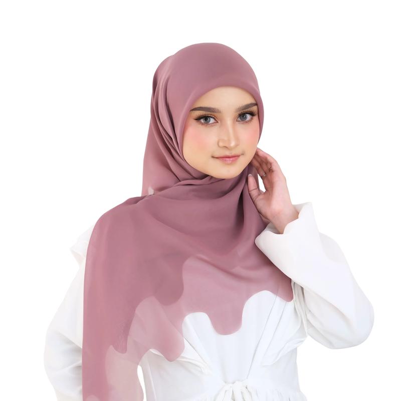 Hijab Segiempat Lasercut Gelombang Polycotton Bella Square 0