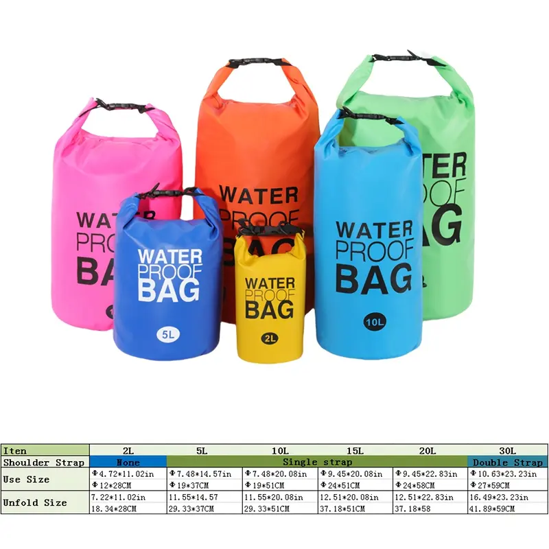 1PCS outdoor waterproof dry bag beach bag, travel necessities, beach bag, perfect leisure bag, fishing gear waterproof bag, tactical waterproof bag, foldable anti-fouling, suitable for outdoor travel, camping, motorcycles, skating and boating 1