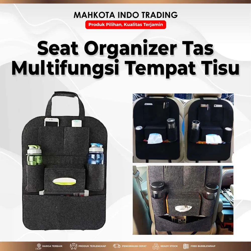 SEAT ORGANIZER / TAS MULTIFUNGSI TEMPAT TISU, PAYUNG BOTOL MINUM