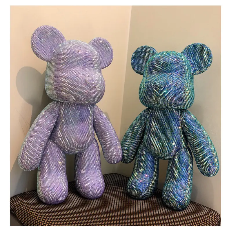 Bearbrick TỰ ĐÍNH ĐÁ size 8cm 18cm 23cm nhiều màu Bộ quà tặng Bé trai Bé gái Nhiều màu Game