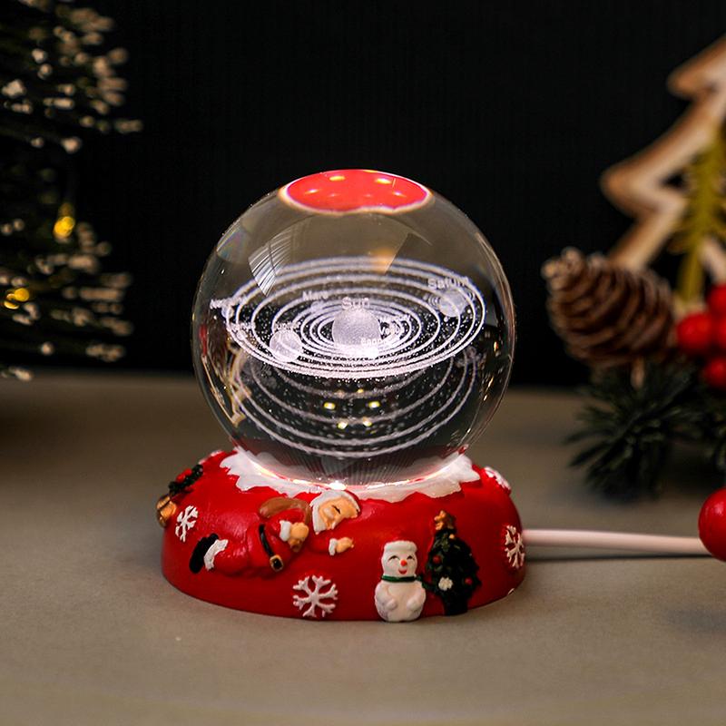 Product Introduction of Bộ Quả Cầu Pha Lê 3D Đế Đá Đại Dương, Đế Noel Phát Sáng Decor Trang Trí Nội Thất Làm Quà Tặng Valentine Sinh Nhật, Tốt Nghiệp, Kỉ Niệm,... dendecor 2