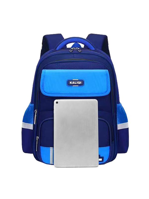 Kids Colorblock Backpack, Preppy Style Lightweight Backpack, Casual School Bag for Boys & Girls 5