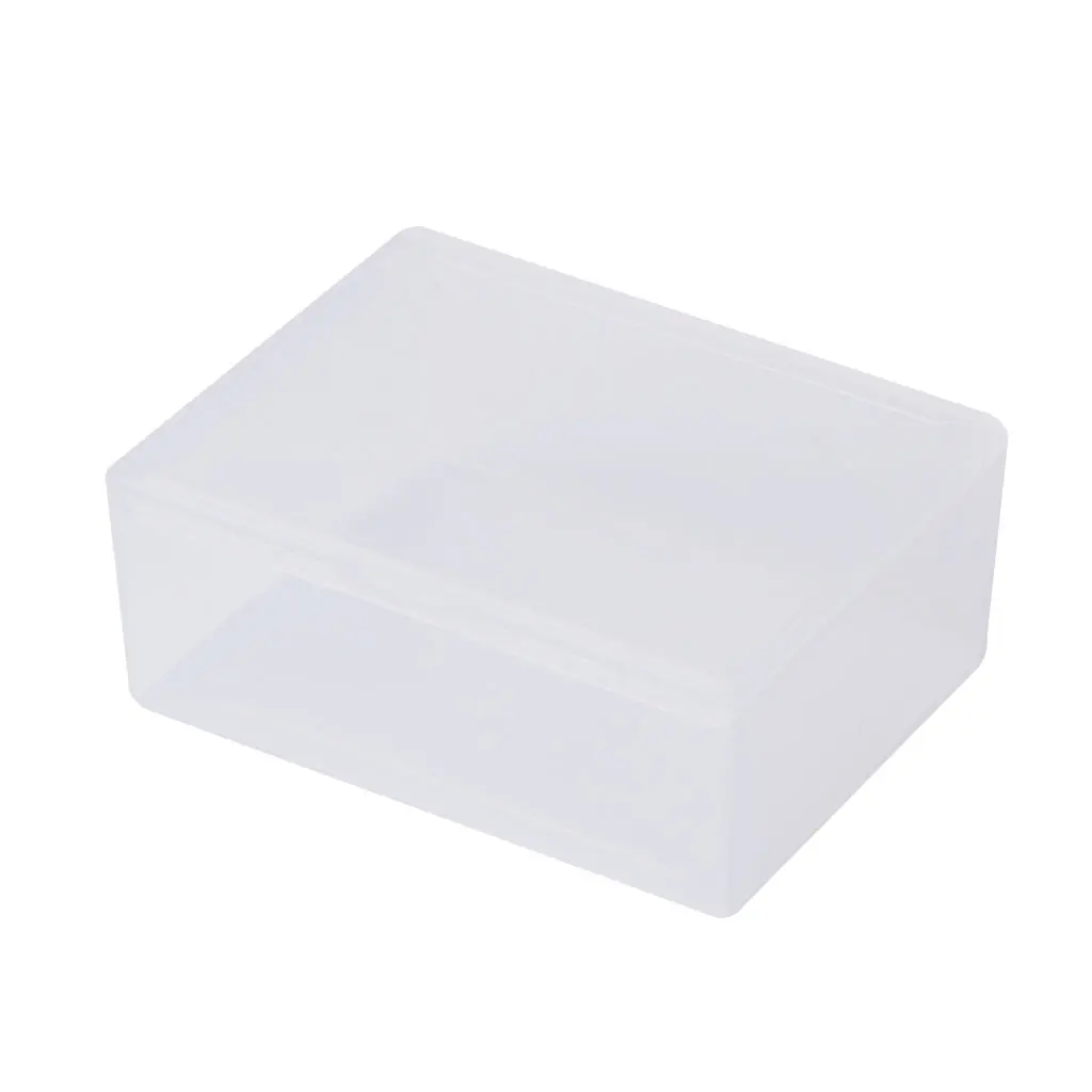 Hộp lưu trữ nhựa hình chữ nhật, trong suốt, để Sưu Tập hạt trang sức, hộp đựng sắp xếp, hàng Có Sẵn