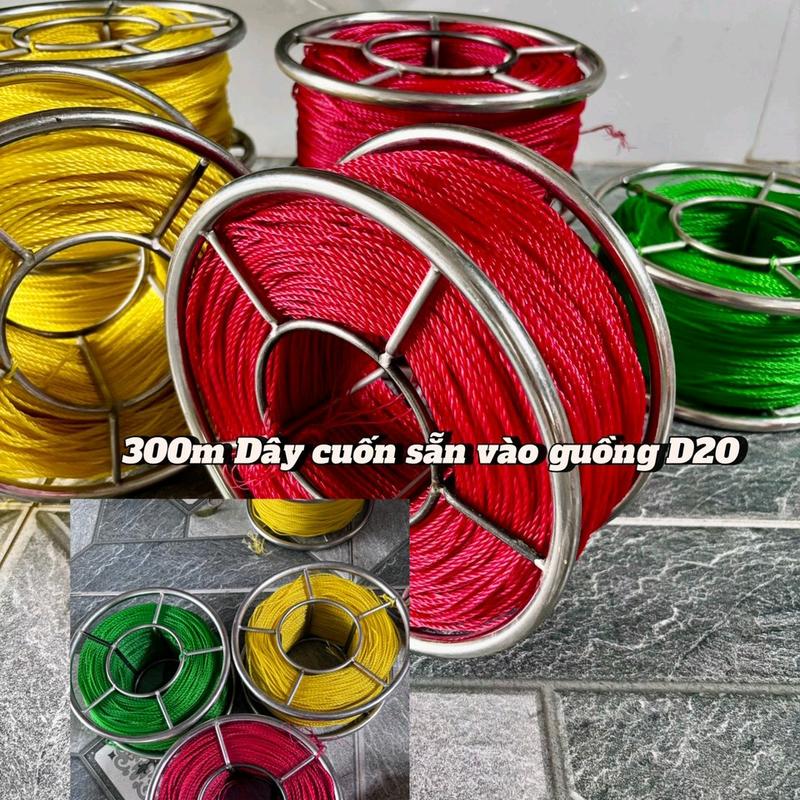 Dây thả diều cuốn sẵn vào guồng D20 300m  dây
