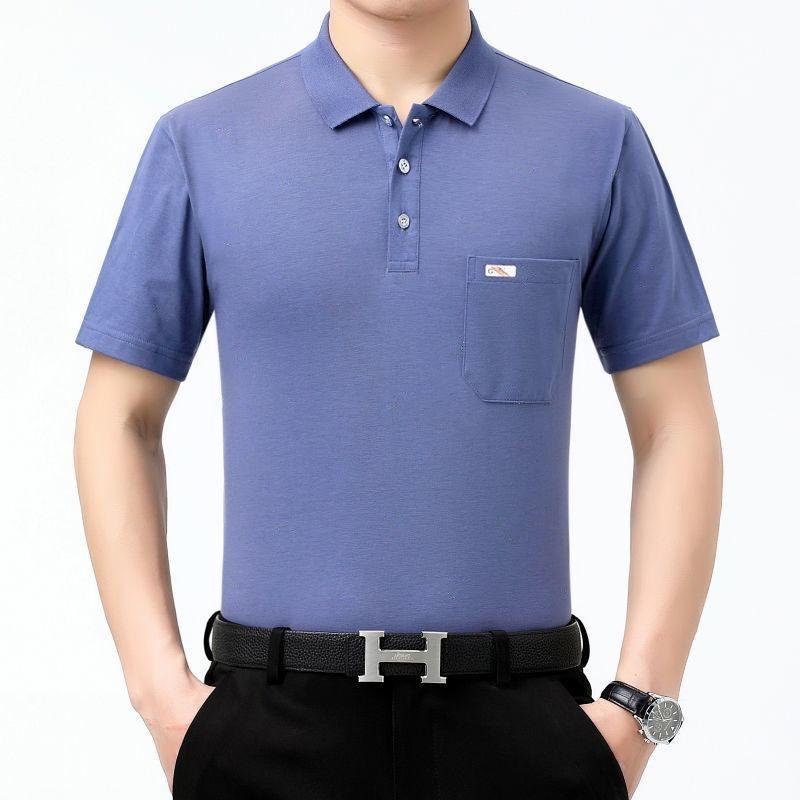 Product Introduction of Áo Thun Nam ngắn Tay Mùa Hè, Trang Phục Cho Bố, Có Túi Thật, Ve Áo, Dáng Rộng Vừa Vặn, Áo Polo Nam Trung Người Già Và Cao Tuổi, Tay Lửng Có Sẵn, Được 4485 Người Vinh Danh 9