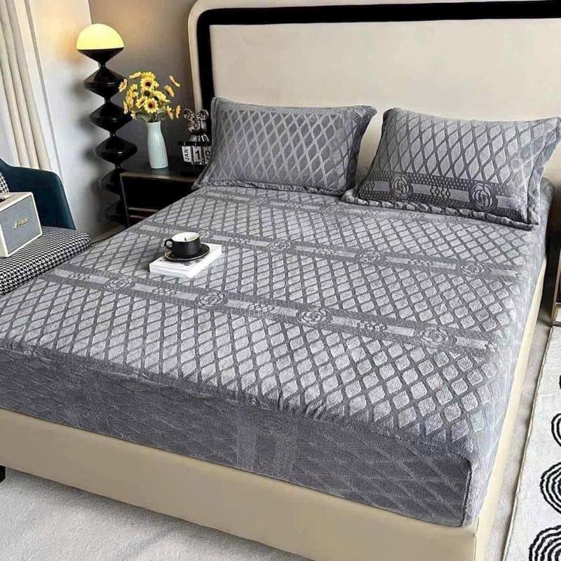  bộ ga trải giường COCO 3 Món _ 1 Ga và 2 Vỏ Gối đệm 15cm giặt máy 