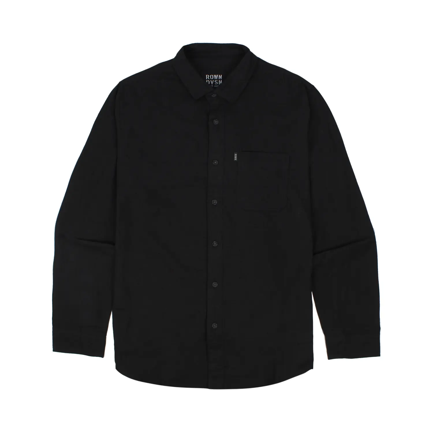 Rown Division Warehouse Kemeja Panjang Heaton Black