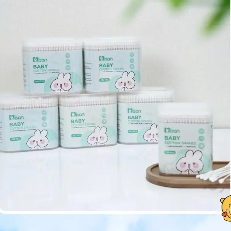 ￼( Combo 3) Tăm Bông Sơ Sinh Misan Không Chứa Chất Tẩy Trắng An Toàn Cho Bé Sử Dụng